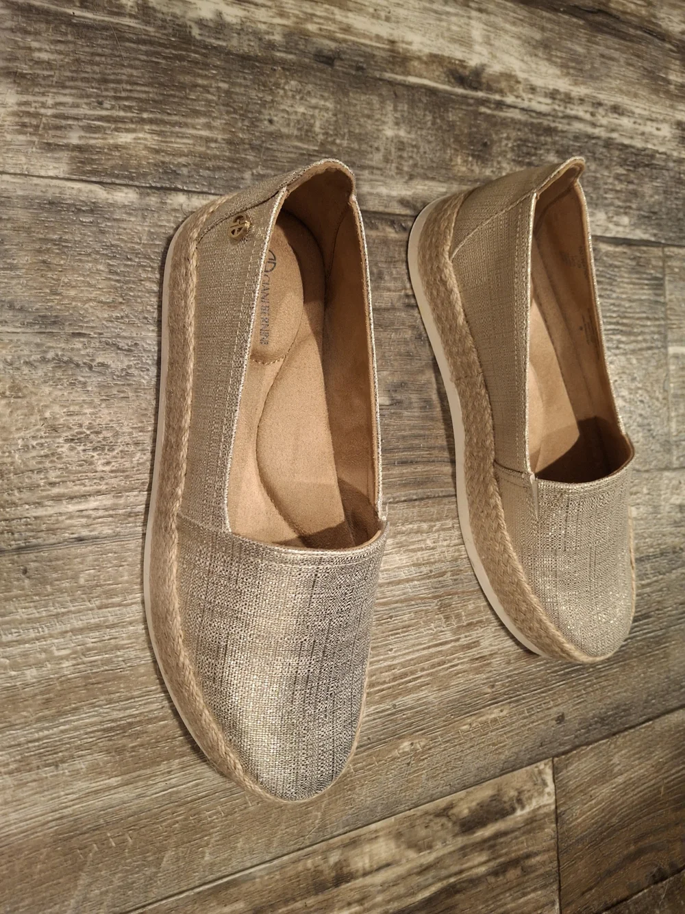Giani Bernini Metallic Gold Slip-On Espadrilles